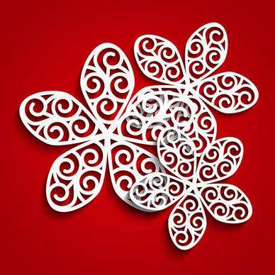 petals flowers vector red background