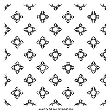 petals pattern template black white classic repeating symmetry sketch