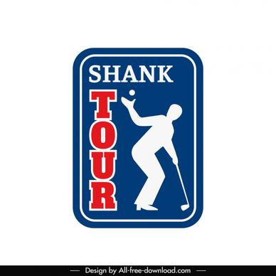 pga tour logo edited template flat dynamic golfer silhouette
