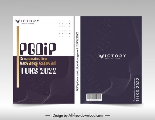 pgdip communication management tuks 2022 book cover template contrast curves texts decor