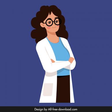 pharmacist career icon cute cartoon design 