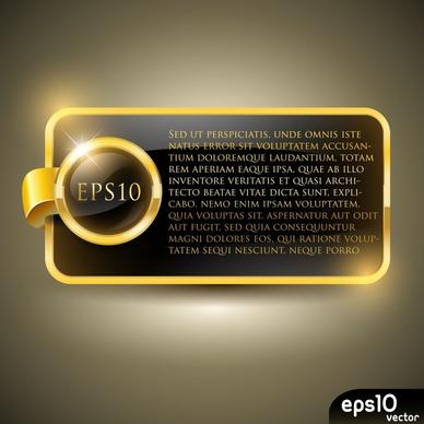 decorative background template luxury shiny golden text frame
