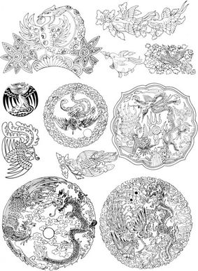 phoenix pattern vector artwork 5