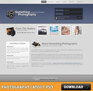 Photography Layout Free PSD
