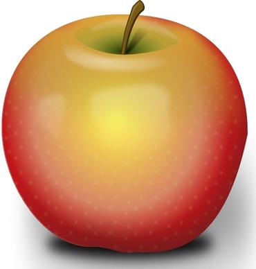 Photorealistic Red Apple clip art