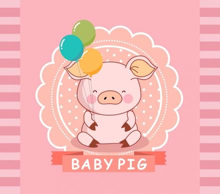 pig background cute icon pink decor