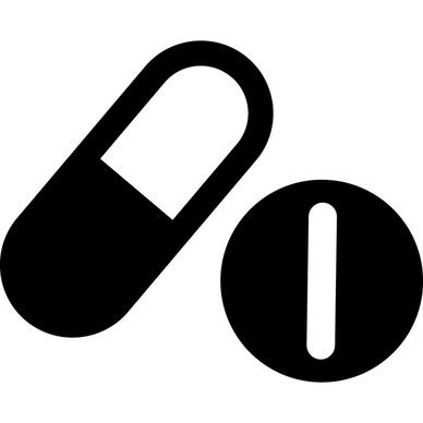 pills table capsule design elements flat black white geometric outline