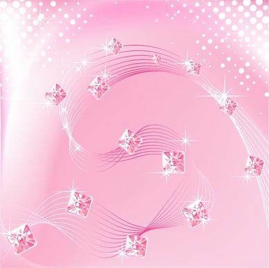 decorative background pink sparkling gems decor 3d motion