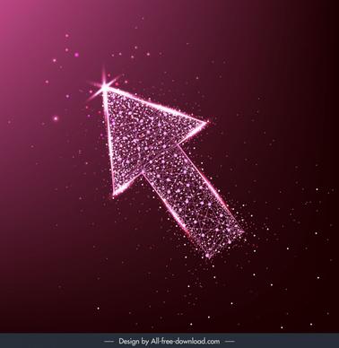 pink arrow backdrop template modern shining particles elegance