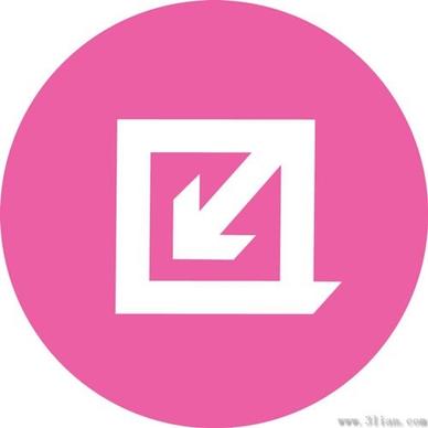 pink arrow icon vector