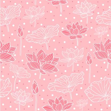 pink background design with lotus flowers