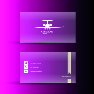 pink business cards template design vector