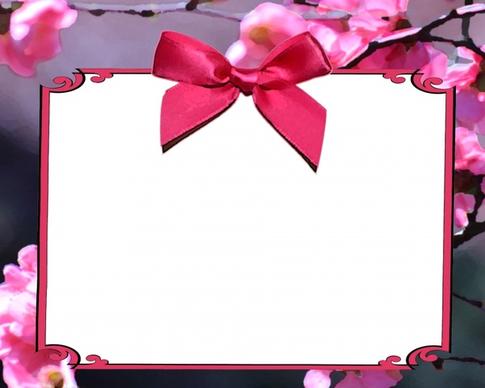 pink cherry blossom invitation