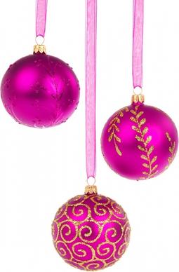 pink christmas baubles