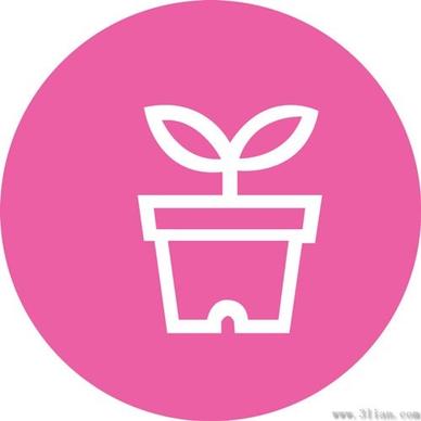 pink flower background vector icons