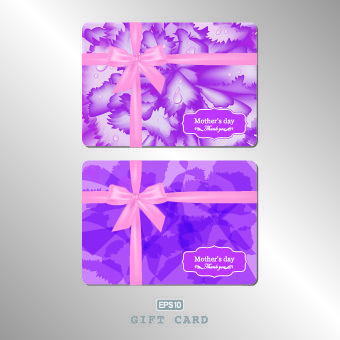 pink gift card vector
