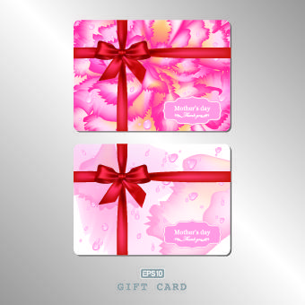 pink gift card vector