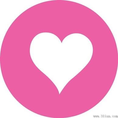 pink heartshaped icon vector background