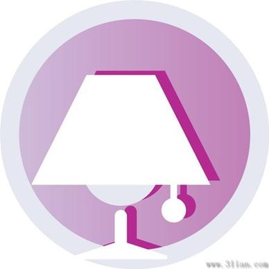 pink lamp icon vector