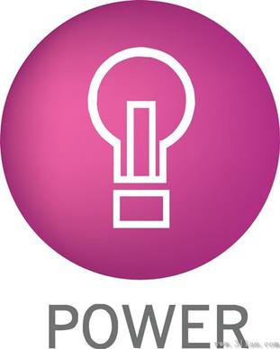 pink light bulb icon vector