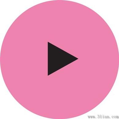 pink play icon vector