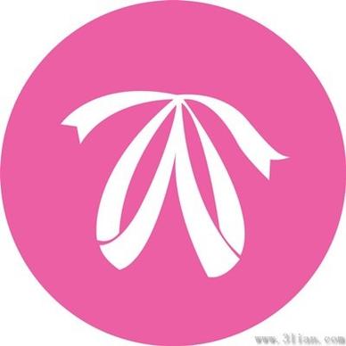 pink ribbon icon vector