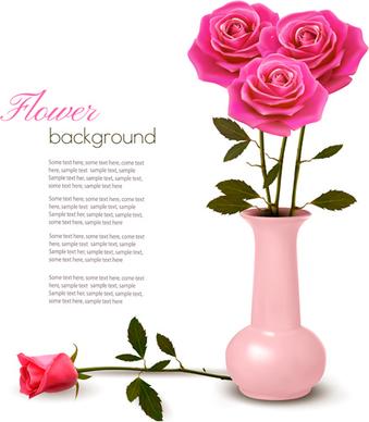 pink rose beautiful background vectors
