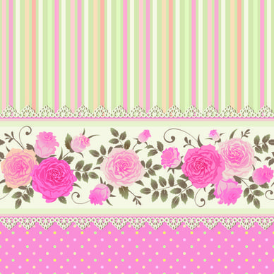 pink rose pattern background vector