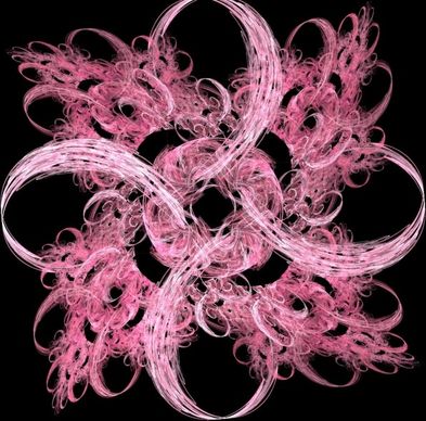 pink swirly star shape