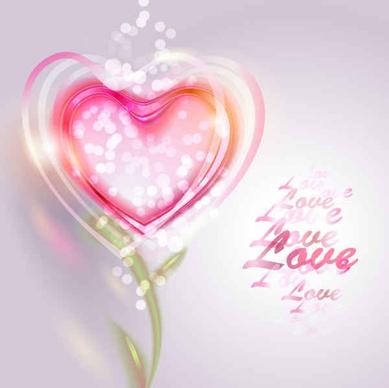 Pink Valentine Love Vector Background