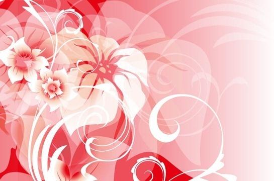 pink vector abstract floral background