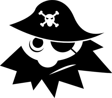 Pirate With Eye Cover clip art
