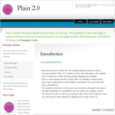 Plain 2.0 Template