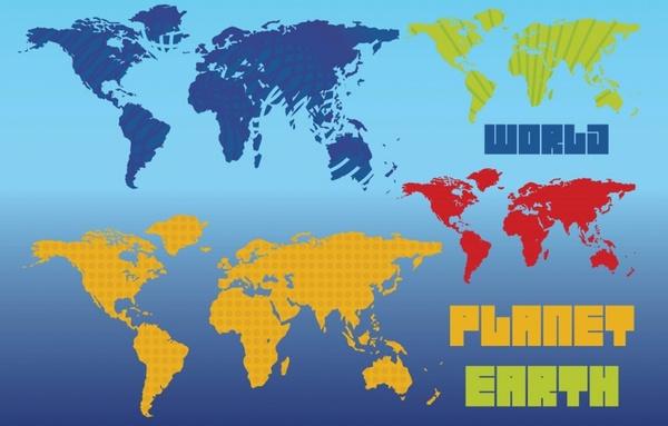 Planet Earth Vector Maps