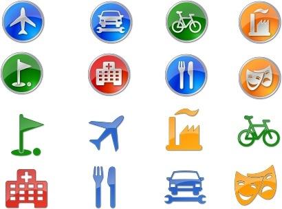 Points of Interest Icon Set icons pack