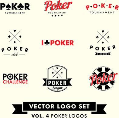 poker logos vector
