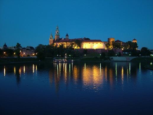 poland krakow night