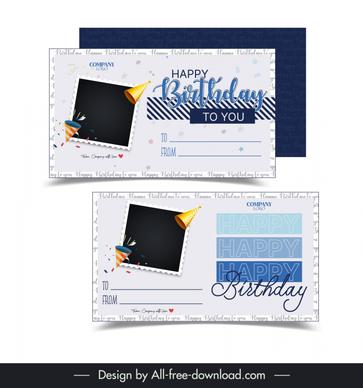 postcard birthday templates elegant contrast decor