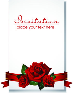 postcard with rose design vector