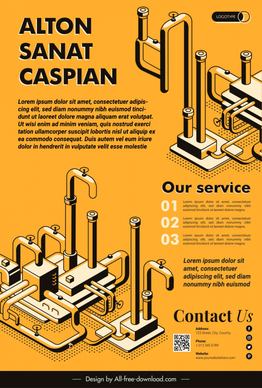poster for catalog template 3d mechanical system 