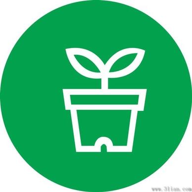 potted green background vector icons