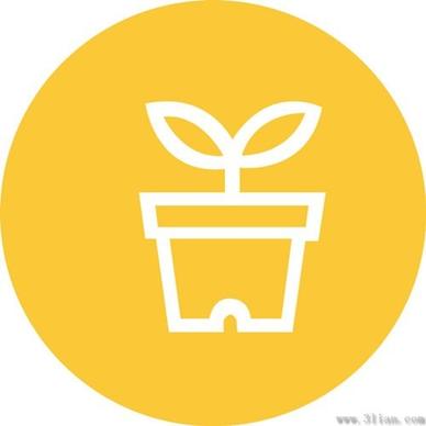 potted small icon vector