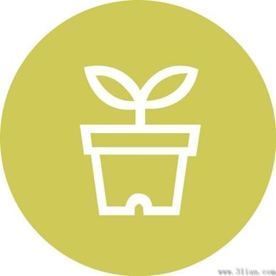 potted small icon vector