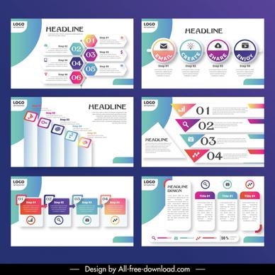 powerpoint infographics templates collection modern geometric decor