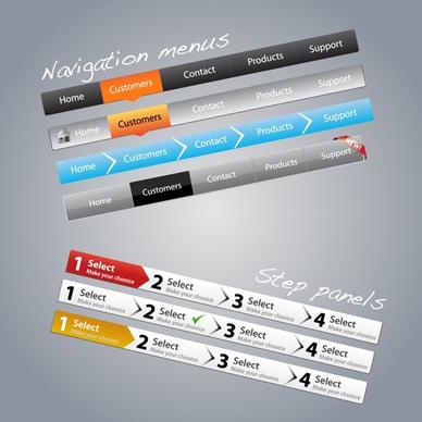 web navigation templates bright colored modern decor