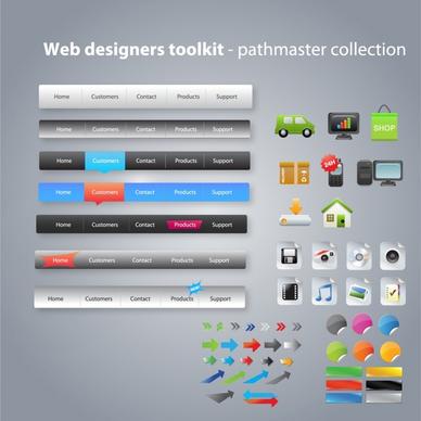 web design elements colorful modern decor