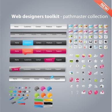 website design elements modern colored shapes