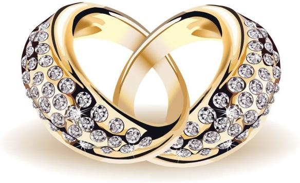 precious wedding ring 01 vector