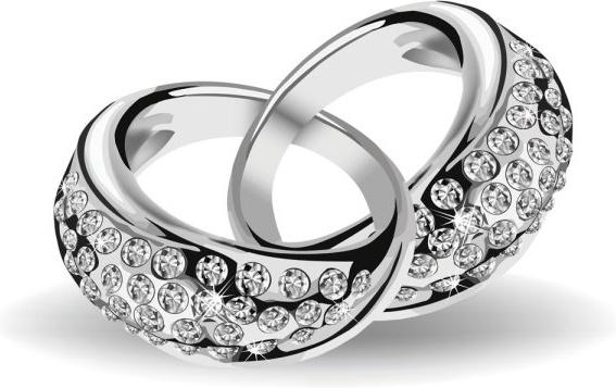 precious wedding ring 02 vector