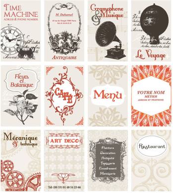 presentation of creative coffee cards design elements vector